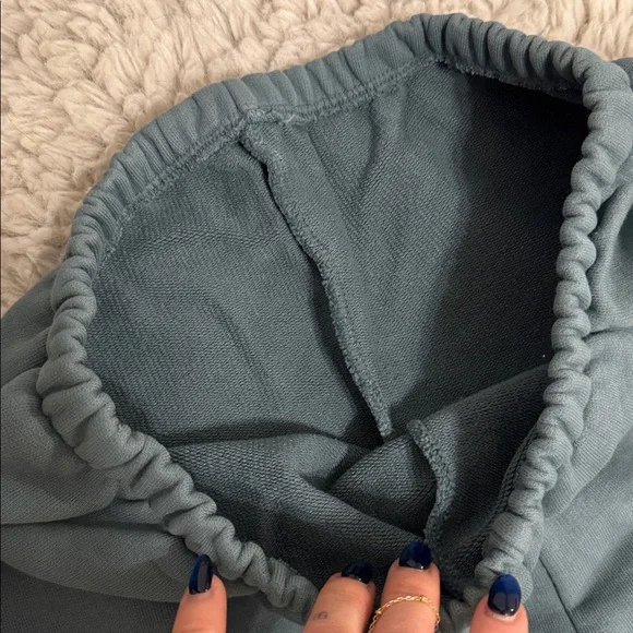 Yeezy Season 5 Calabasas Embroidered French Terry Track Sweatpants Hospital Blue